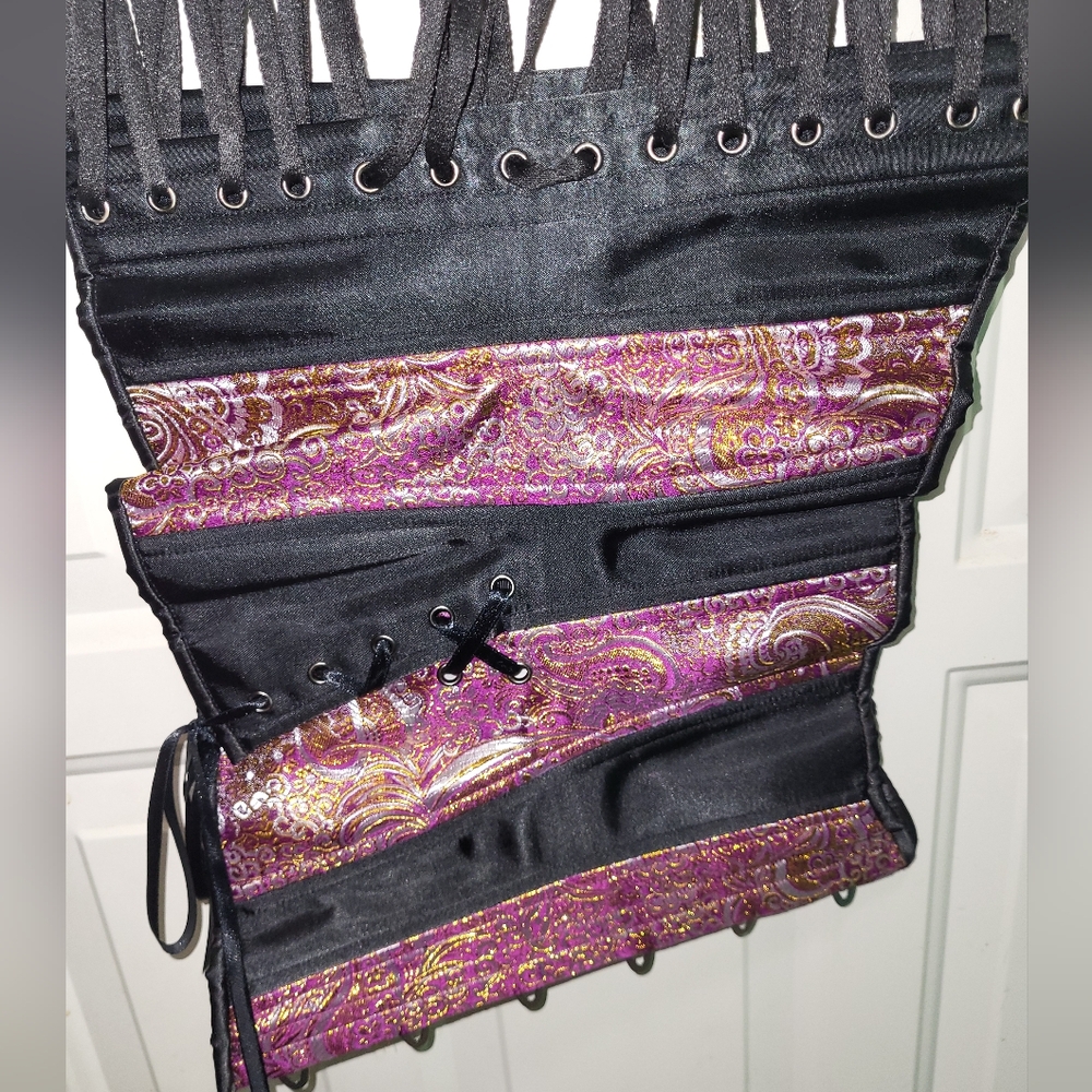 Timeless Trends Corset Waist Training 28" Inch Brocade Purple And Gold - Picture 5 of 16